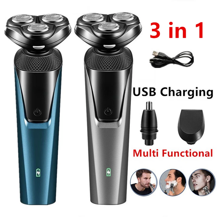 3-in-1 Electric Razor for Men with Trimmer and Shaver