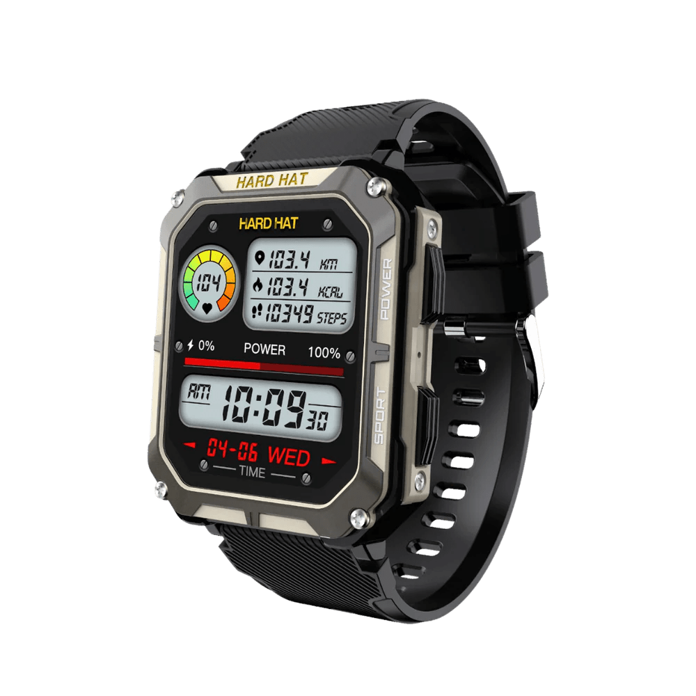 C20 Pro Military Smart Watch – Bluetooth Calls, IP68 Waterproof & Health Tracking