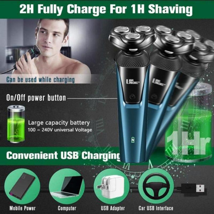3-in-1 Electric Razor for Men with Trimmer and Shaver