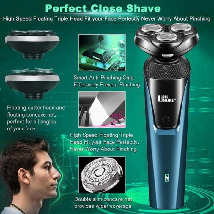 3-in-1 Electric Razor for Men with Trimmer and Shaver