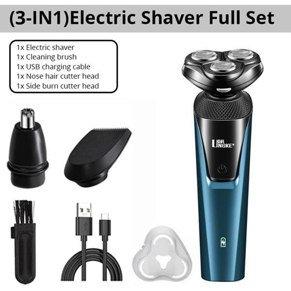 3-in-1 Electric Razor for Men with Trimmer and Shaver