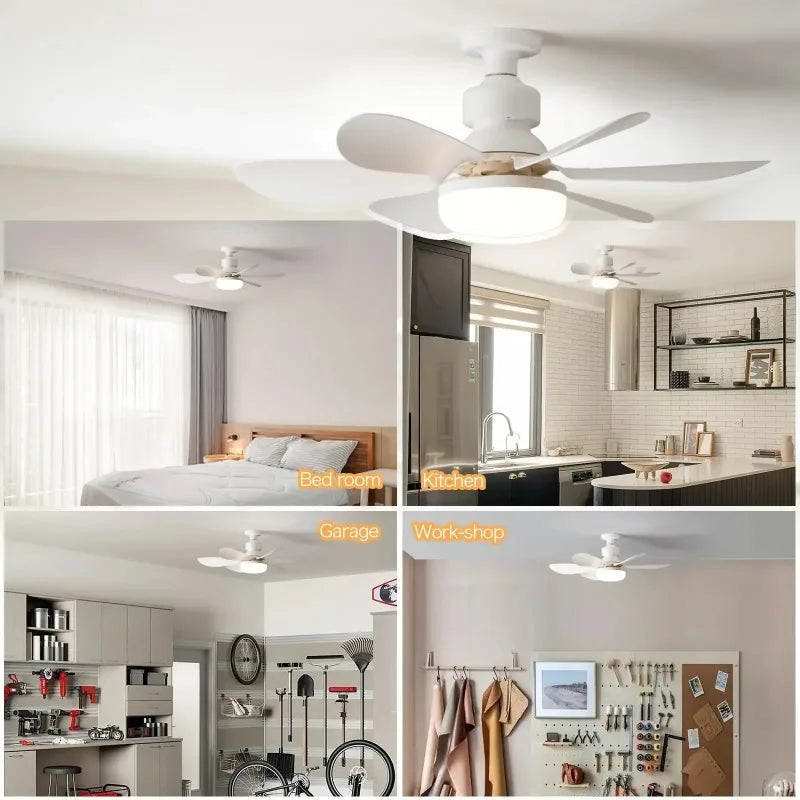 LED Ceiling Fan Light – E27, Remote Dimming, 30W