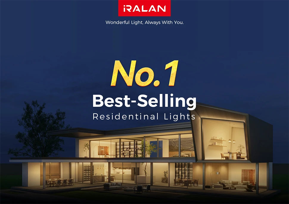IRALAN Low-Profile LED Ceiling Fan with Remote Control