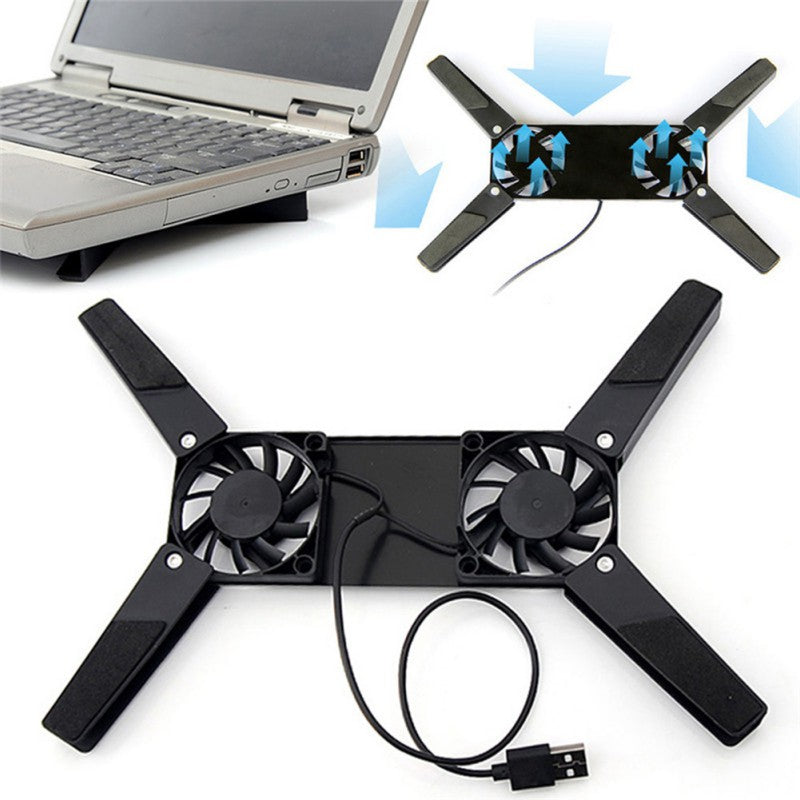USB Laptop Cooling Pad with Dual Fans (7"-15")