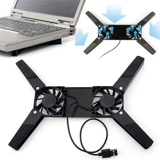 USB Laptop Cooling Pad with Dual Fans (7"-15")