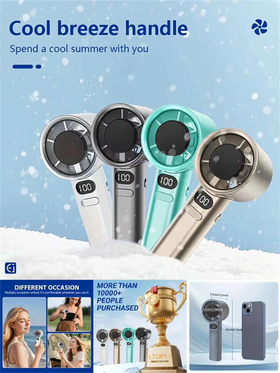 Handheld Mini Fan – USB Rechargeable, Portable