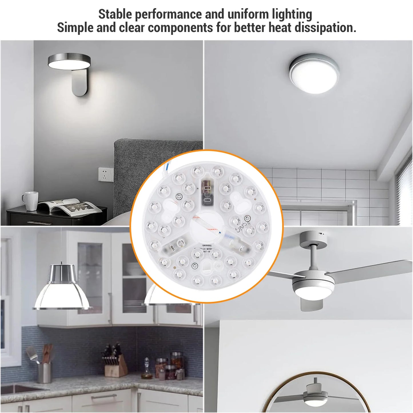 LED Ceiling Fan Light Kit – Retrofit, 3 Colours, Dimmable