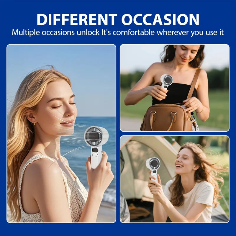 Handheld Mini Fan – USB Rechargeable, Portable