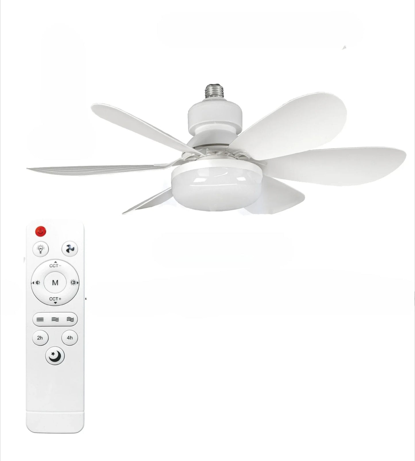 LED Ceiling Fan Light – E27, Remote Dimming, 30W