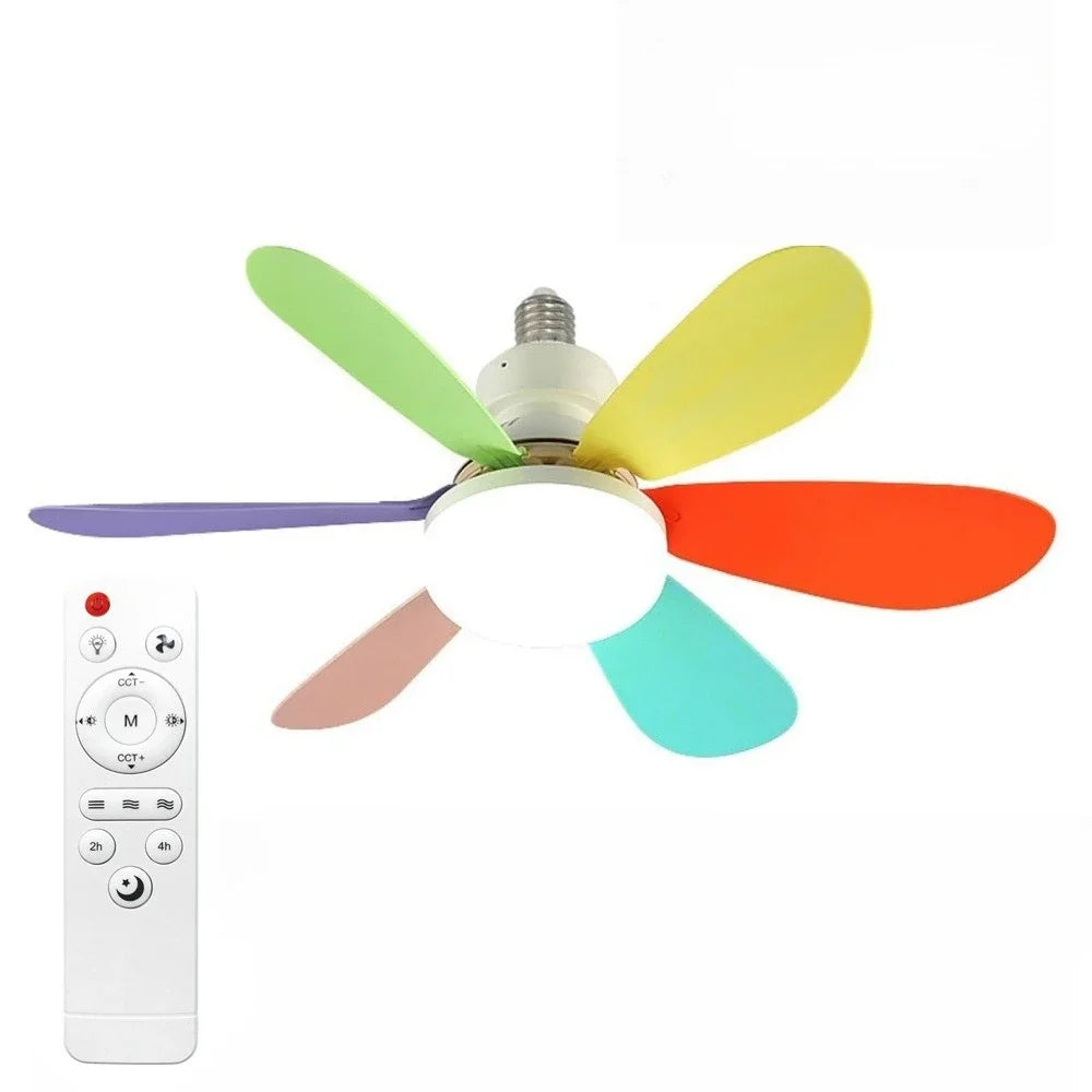 LED Ceiling Fan Light – E27, Remote Dimming, 30W