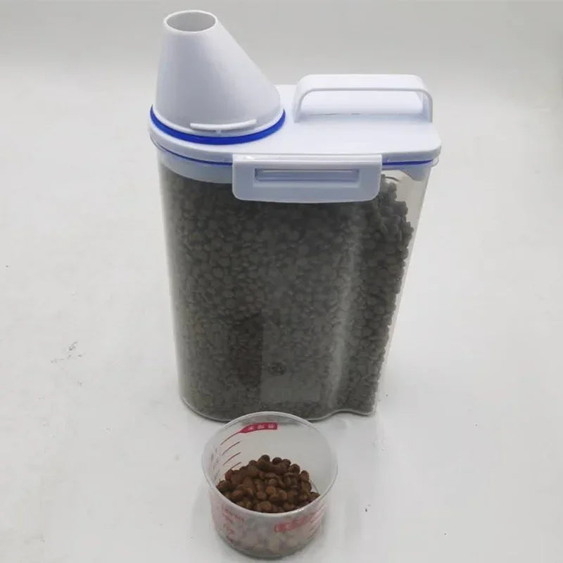 Pet Food Storage Container with Measuring Cup