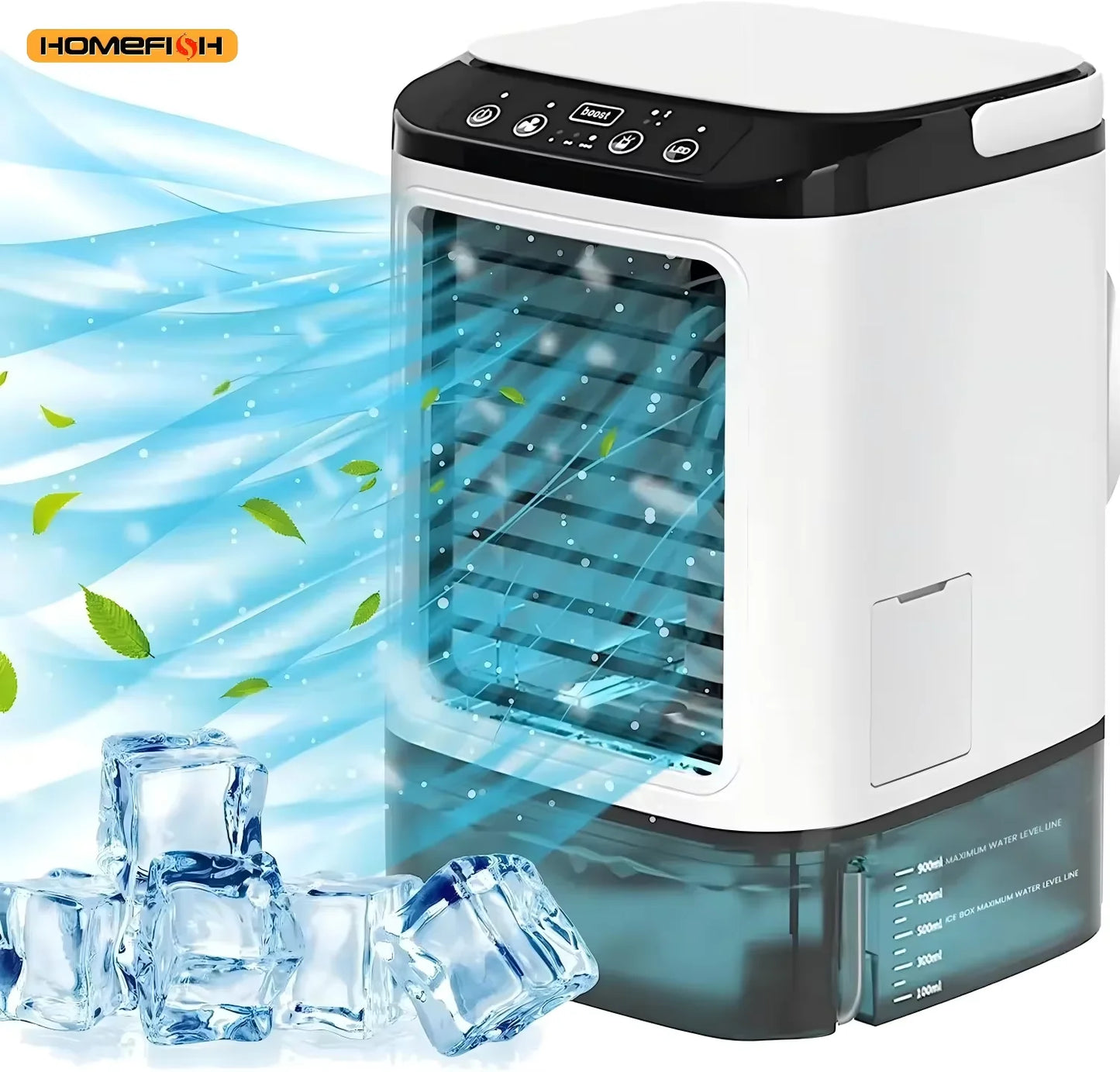 HOMEFISH Desktop Humidifier Fan – Quiet, USB Powered