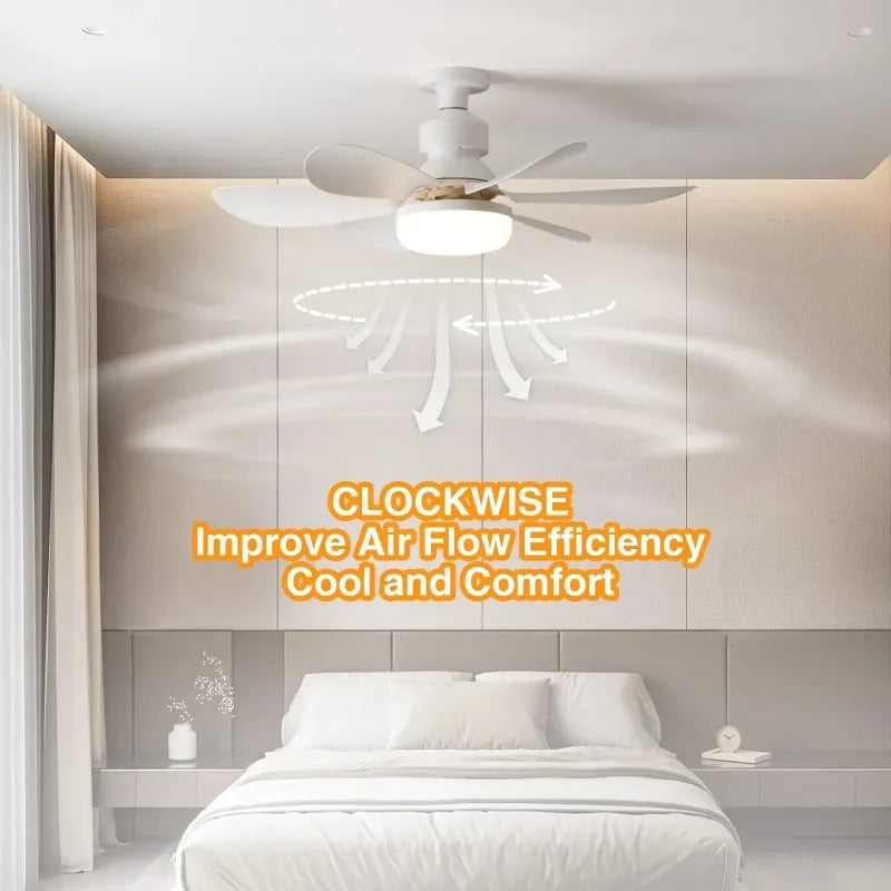 LED Ceiling Fan Light – E27, Remote Dimming, 30W