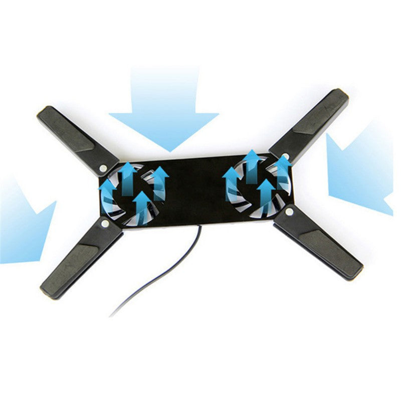 USB Laptop Cooling Pad with Dual Fans (7"-15")