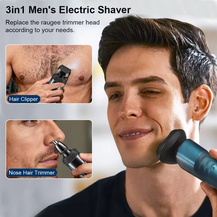 3-in-1 Electric Razor for Men with Trimmer and Shaver
