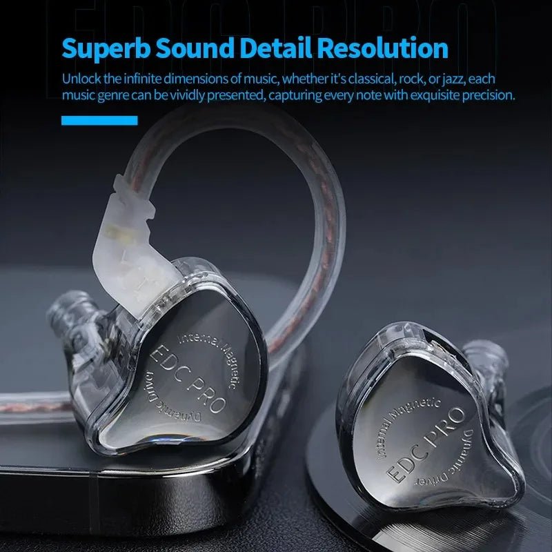 KZ EDC Pro In-Ear Wired Earphones – HiFi Bass, Noise Isolating
