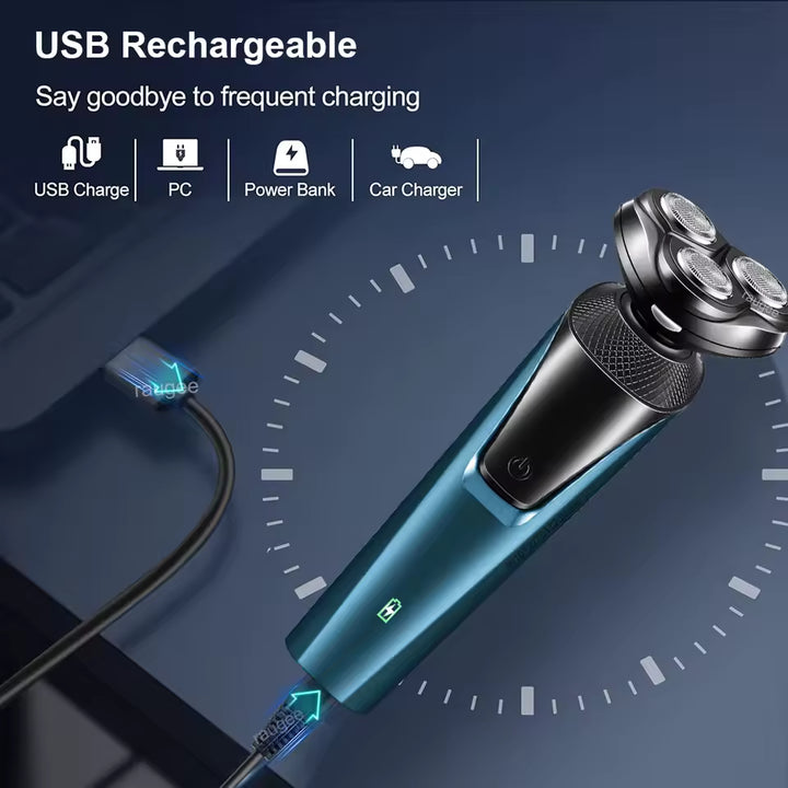 3-in-1 Electric Razor for Men with Trimmer and Shaver