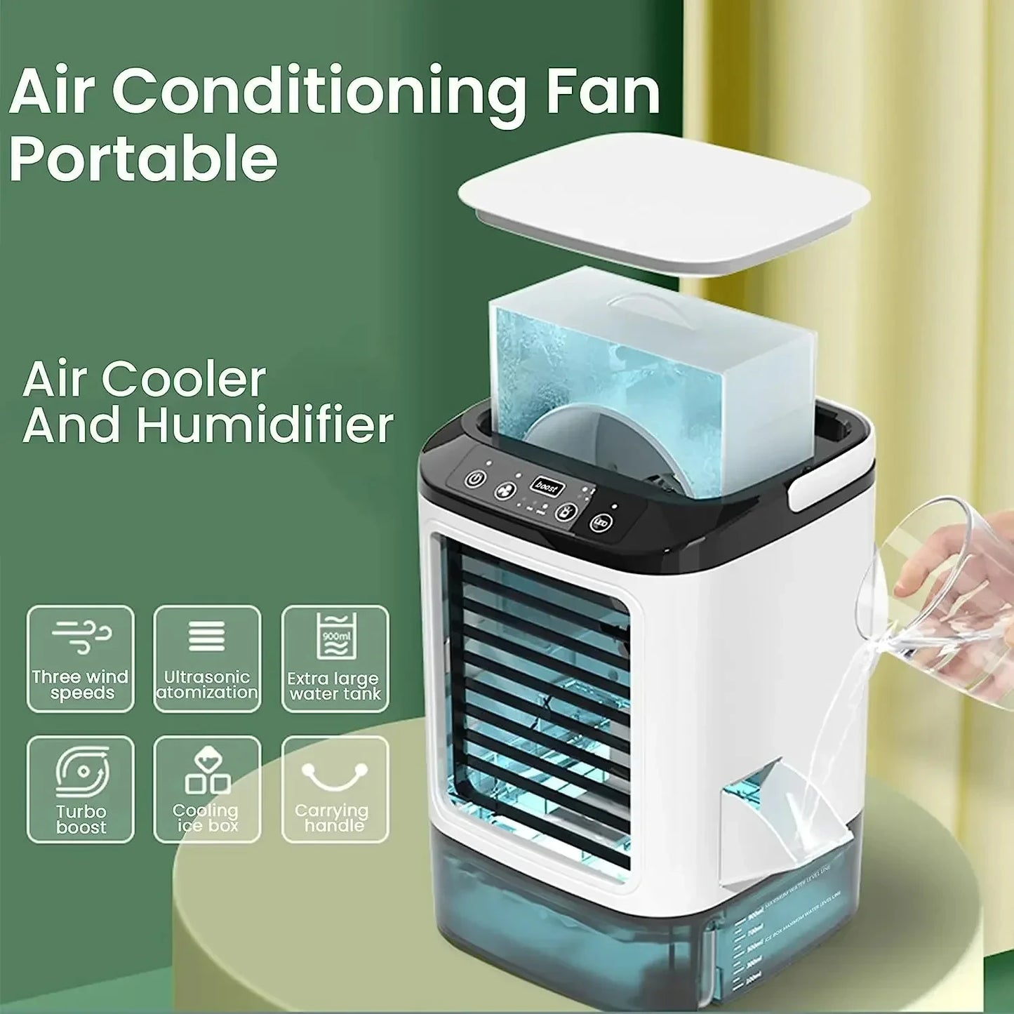 HOMEFISH Desktop Humidifier Fan – Quiet, USB Powered