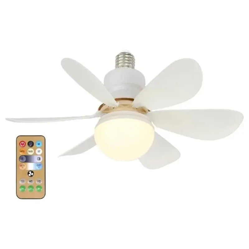 LED Ceiling Fan Light – E27, Remote Dimming, 30W