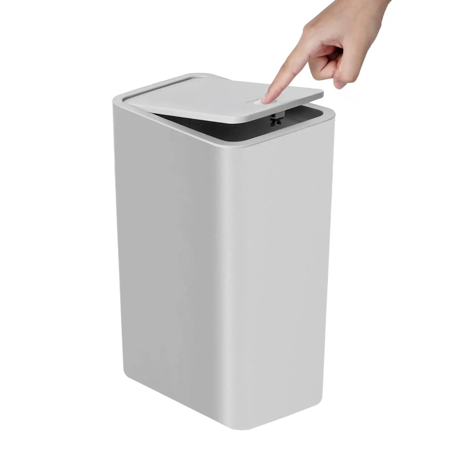 10L Bathroom Trash Can with Press-Top Lid