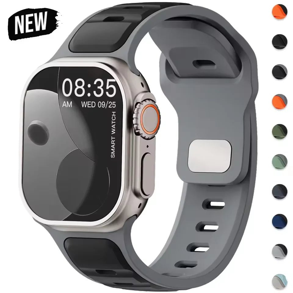 Soft Silicone Sport Band for Apple Watch (40mm-49mm)