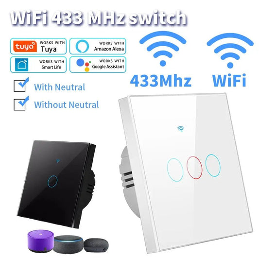 WiFi Smart Light Switch – No Neutral Wire, Alexa Compatible