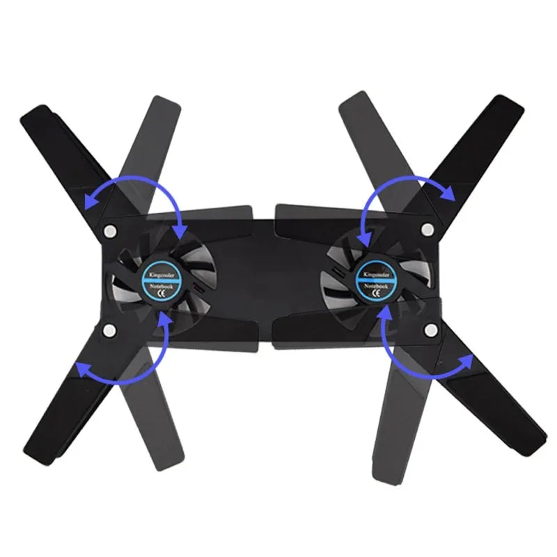 USB Laptop Cooling Pad with Dual Fans (7"-15")