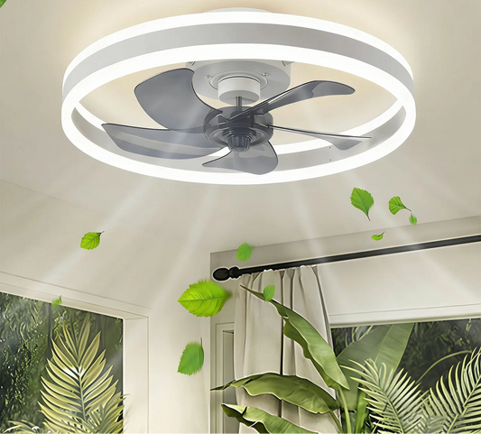 IRALAN Low-Profile LED Ceiling Fan with Remote Control