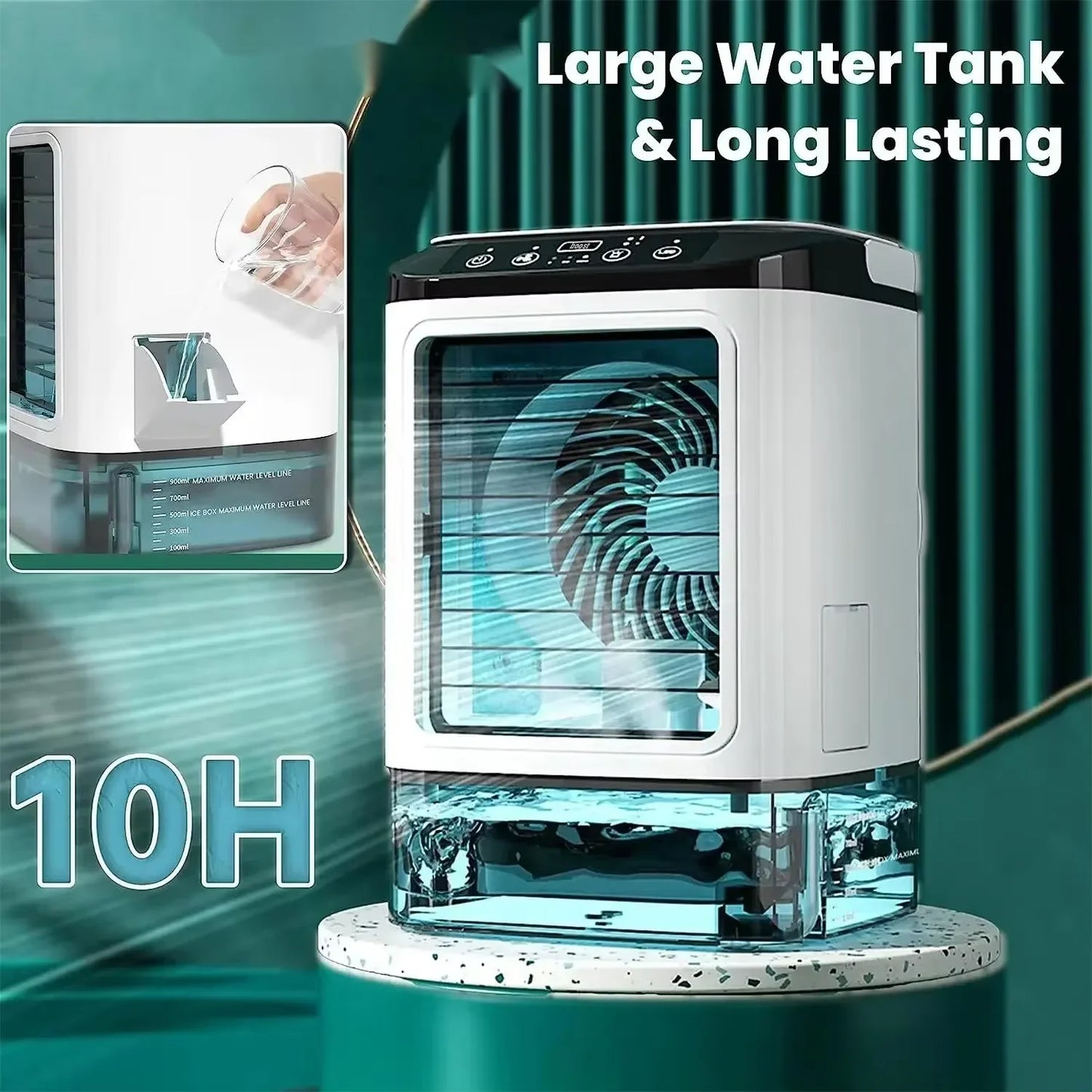 HOMEFISH Desktop Humidifier Fan – Quiet, USB Powered