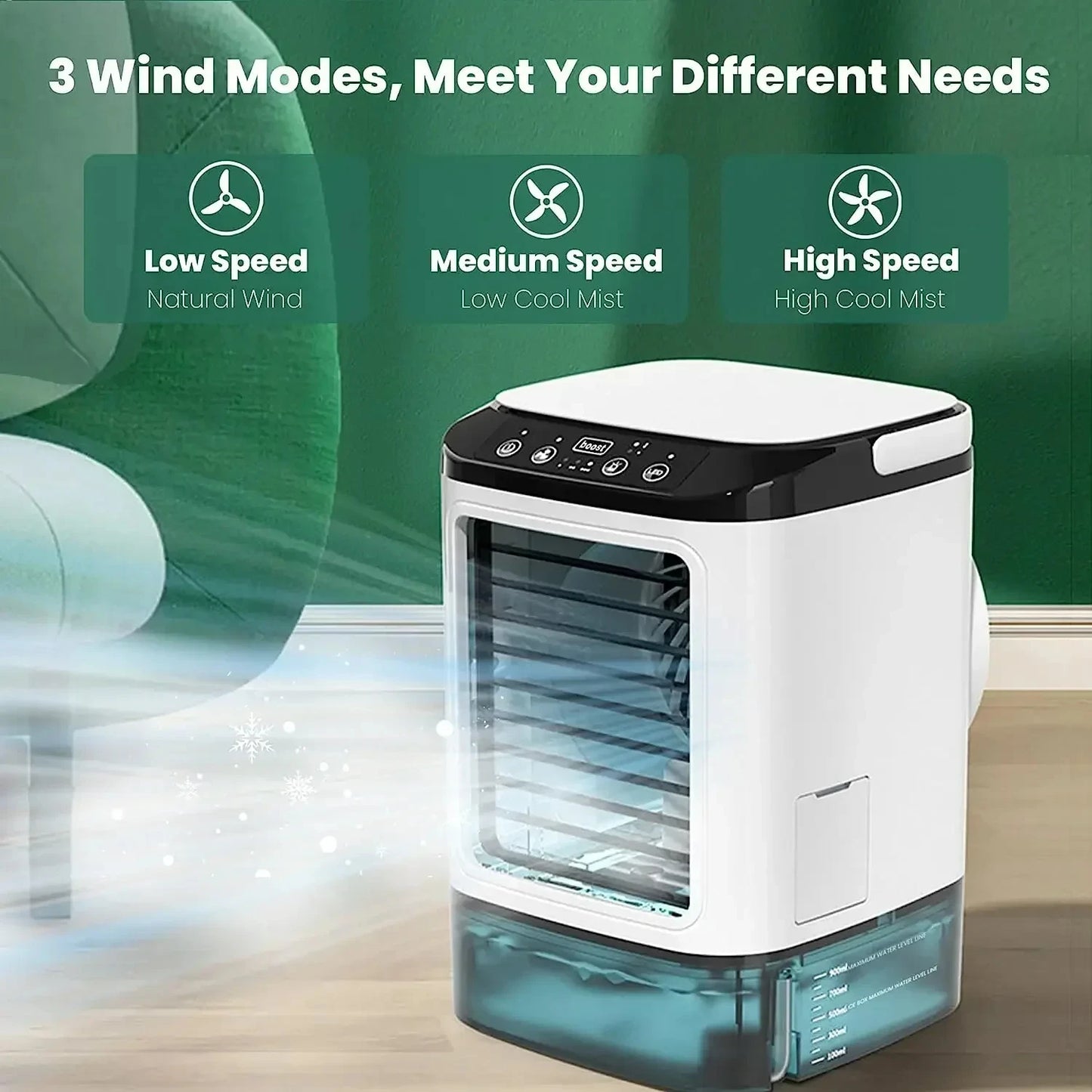 HOMEFISH Desktop Humidifier Fan – Quiet, USB Powered
