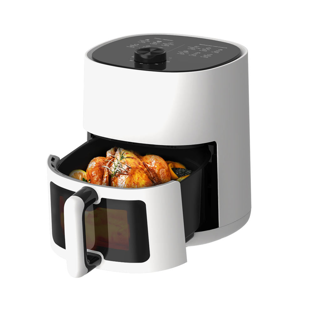 Manual Electric Air Fryer 4.5L, Single Button, Easy Cooking, Non-Stick, Matte Finish, OEM, Low Price, 1400W, With Window